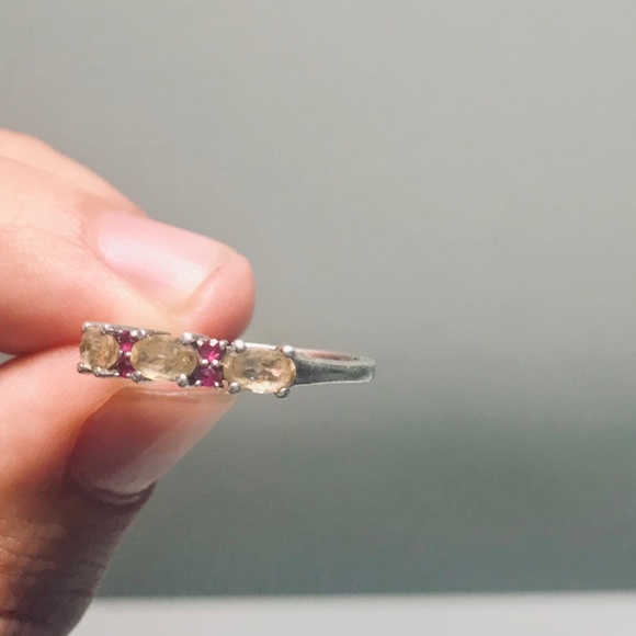 Ruby Ring with Imperial Topaz - Picture 5 of 7